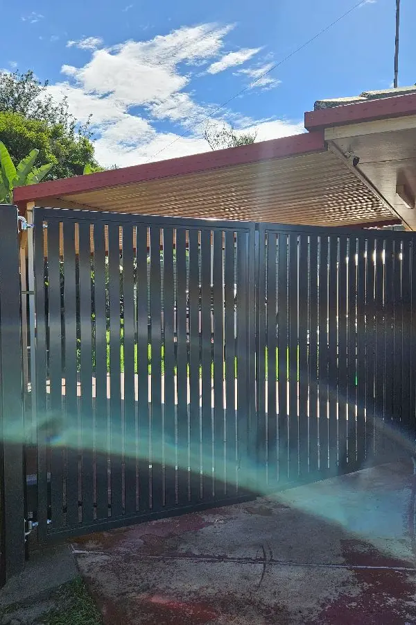 after Monument Powder-coated Aluminium Swing Gate – Gates, Centenary Heights