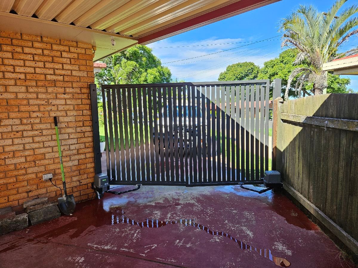 after Monument Powder-coated Aluminium Swing Gate – Gates, Centenary Heights