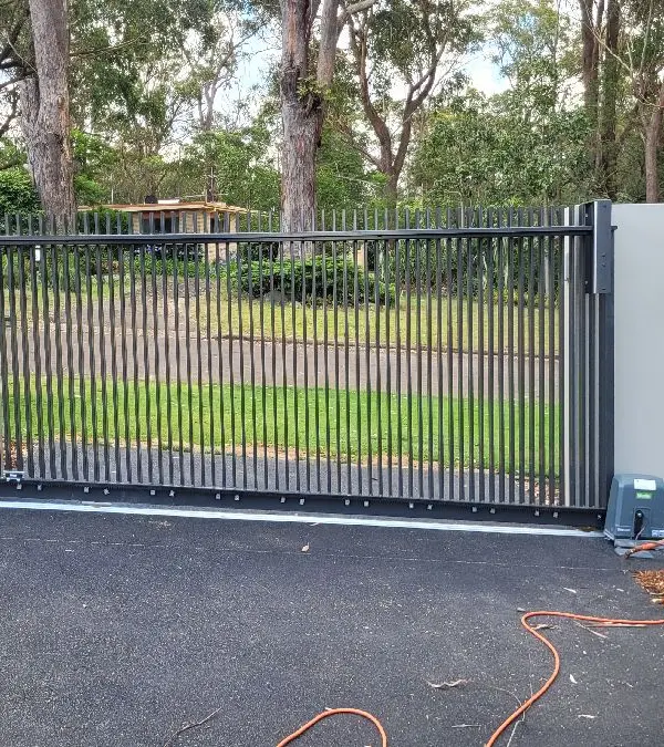 after Monument Powder-coated Steel Sliding Gate – PA + Infills, Middle Ridge