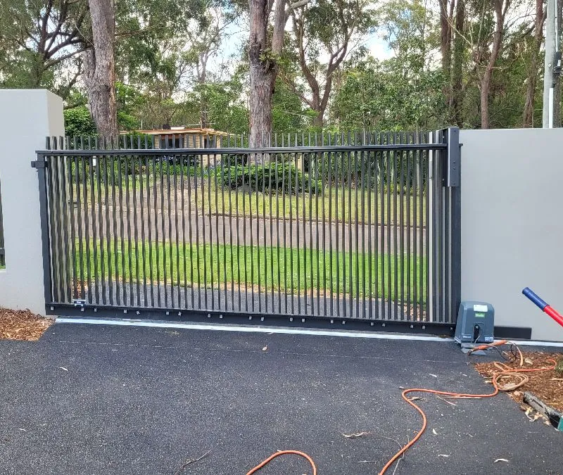 after Monument Powder-coated Steel Sliding Gate – PA + Infills, Middle Ridge