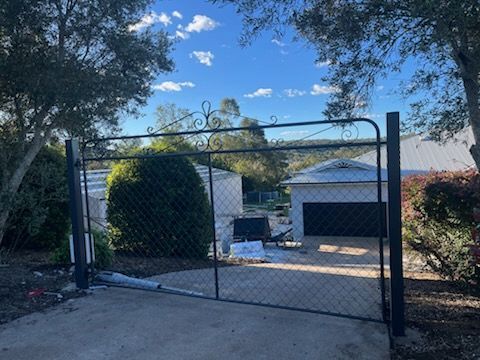 after Monument Powder-coated Steel + Mesh Swing Gate – 2 x Gate + Motors, Hodgson Vale
