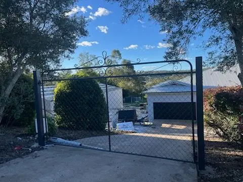 after Monument Powder-coated Steel + Mesh Swing Gate – 2 x Gate + Motors, Hodgson Vale