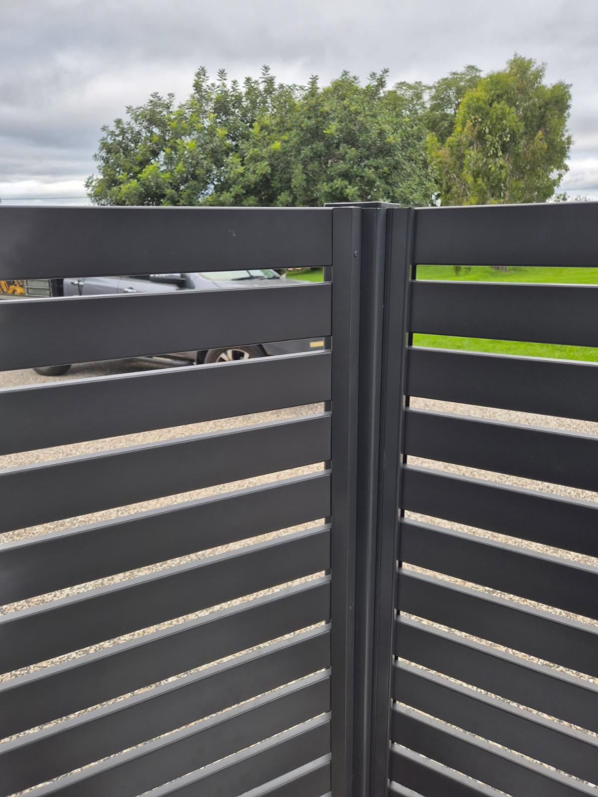 detail Monument Powder-coated Aluminium Swing Gate – Privacy Screen, Cabarlah