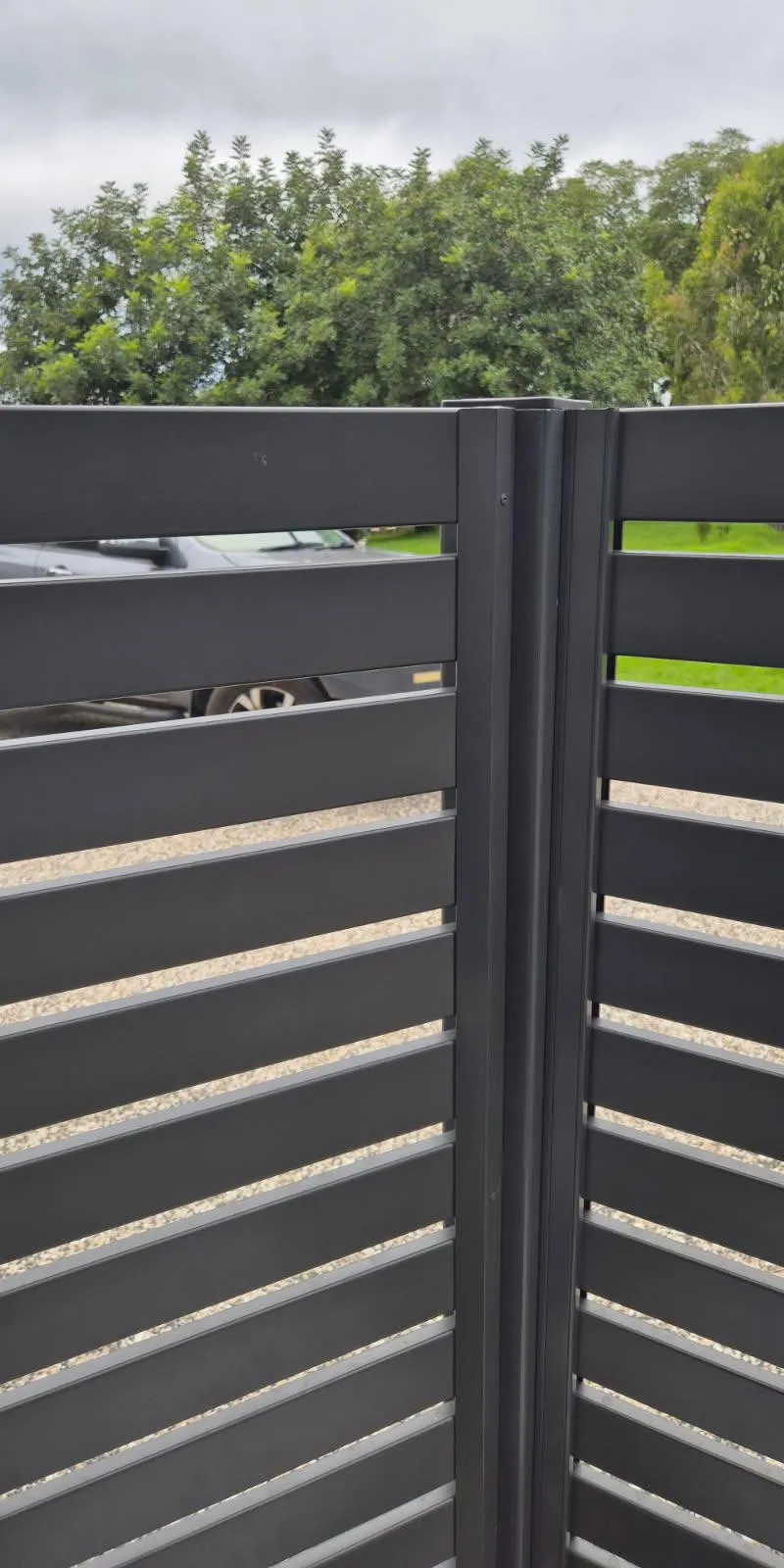 detail Monument Powder-coated Aluminium Swing Gate – Privacy Screen, Cabarlah