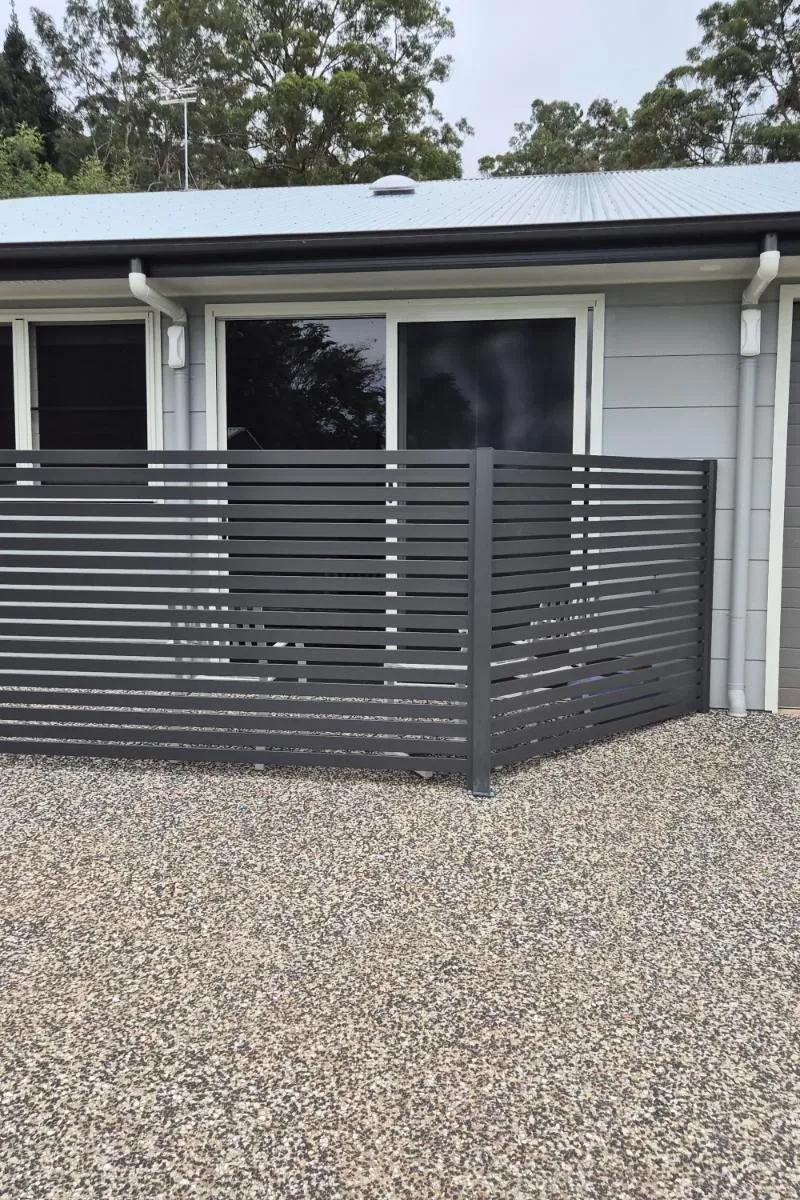 after Monument Powder-coated Aluminium Swing Gate – Privacy Screen, Cabarlah