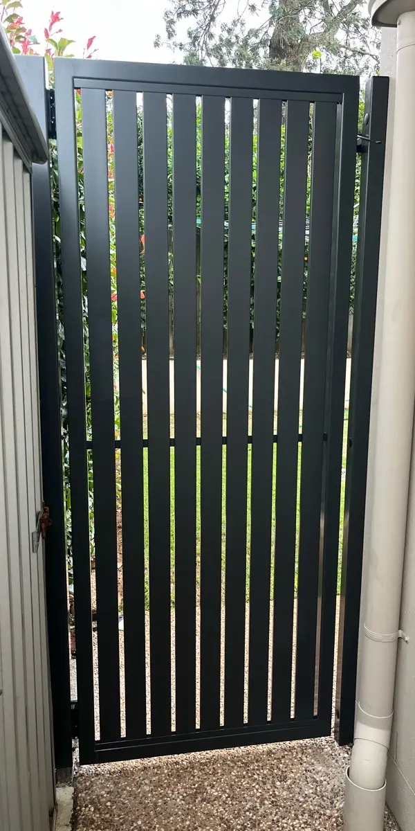 after Monument Powder-coated Aluminium Swing Gate – PA Gate, Mount Lofty