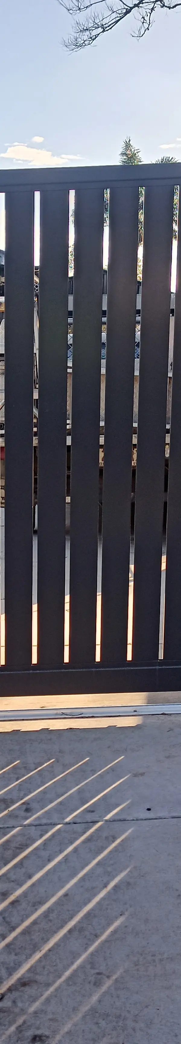 after Monument Powder-coated Aluminium Sliding Gate – Slider + Return + Post, Mount Lofty