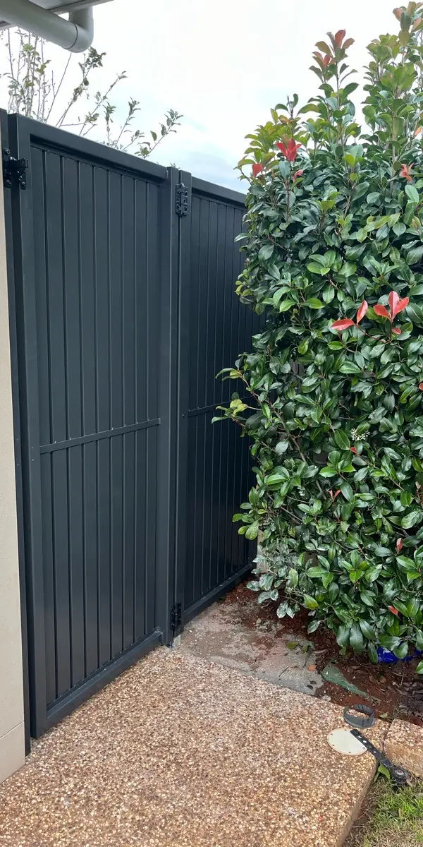 after Monument Powder-coated Aluminium Swing Gate – PA Gate, Mount Lofty