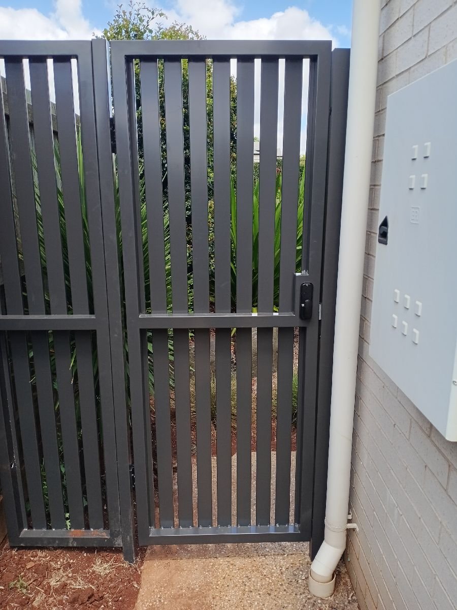 after Monument Powder-coated Aluminium Swing Gate – PA Gate, Middle Ridge