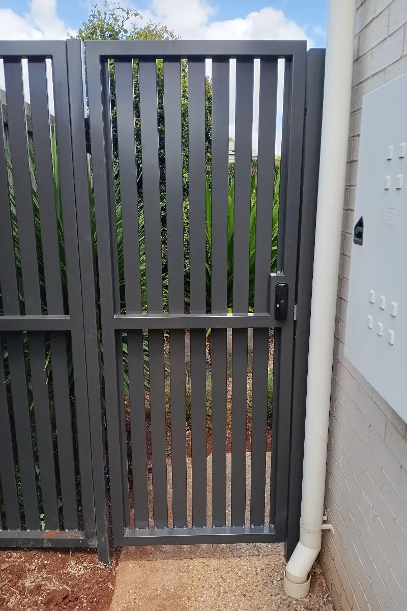 after Monument Powder-coated Aluminium Swing Gate – PA Gate, Middle Ridge