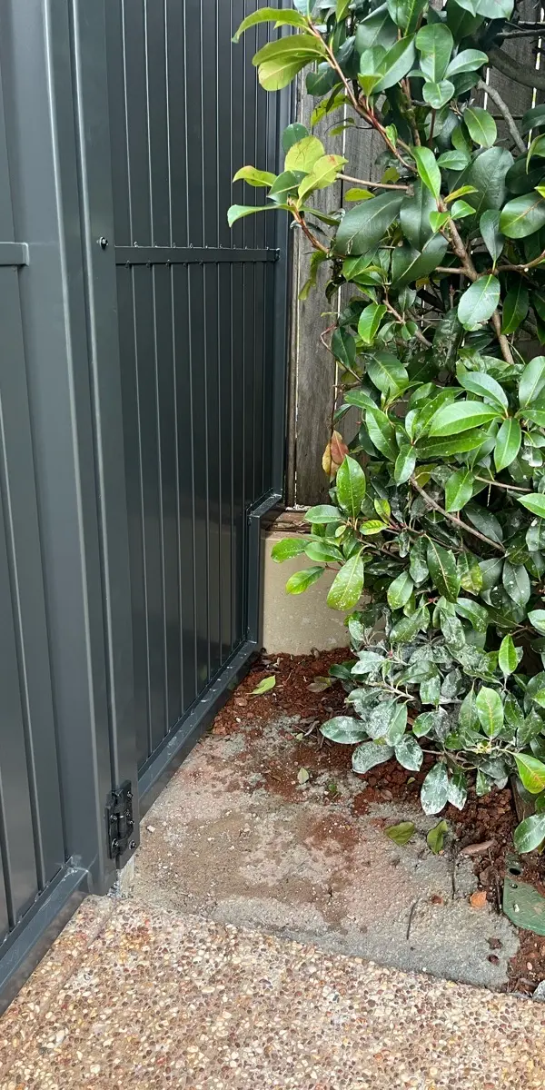 after Monument Powder-coated Aluminium Swing Gate – PA Gate, Mount Lofty