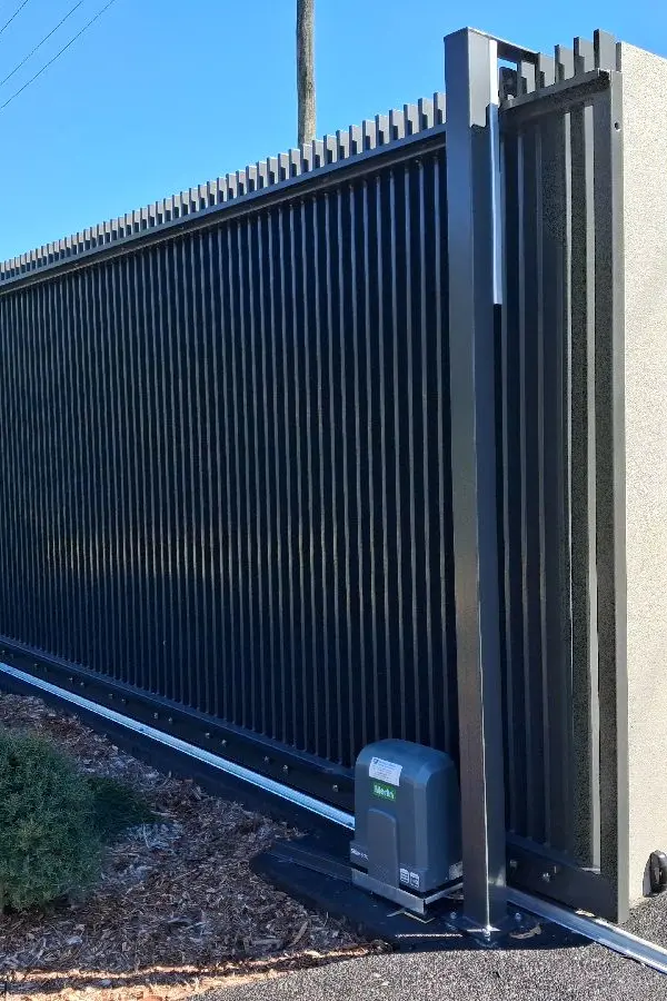 after Monument Powder-coated Aluminium Sliding Gate – Slide Gate + Motor, Middle Ridge