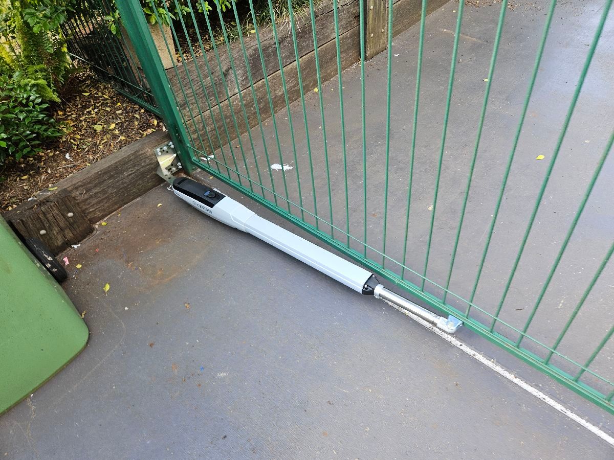 after N/A Powder-coated Steel Automation – Swing Gate + Motor, Newtown
