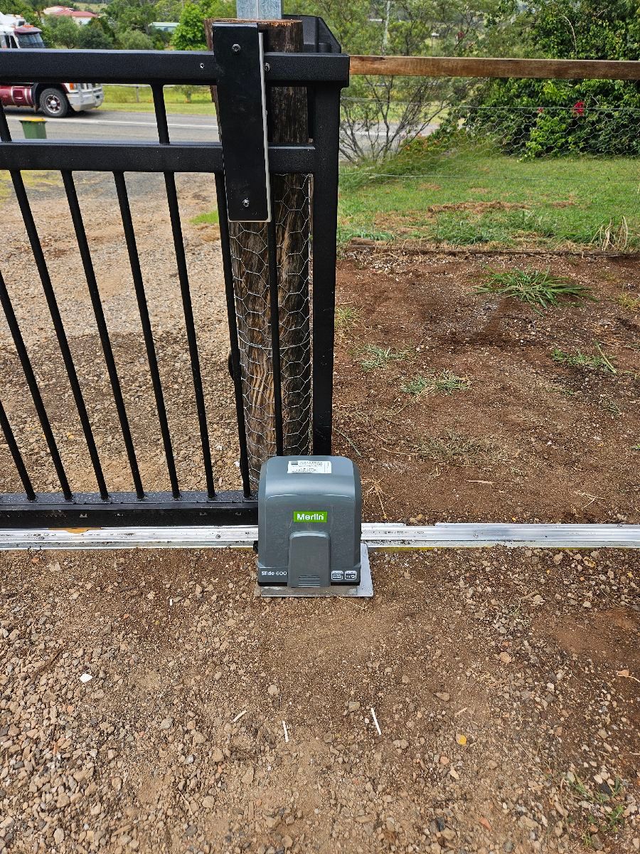 after Black Powder-coated Aluminium Sliding Gate – Swing Gate + Motor, Gowrie Junction