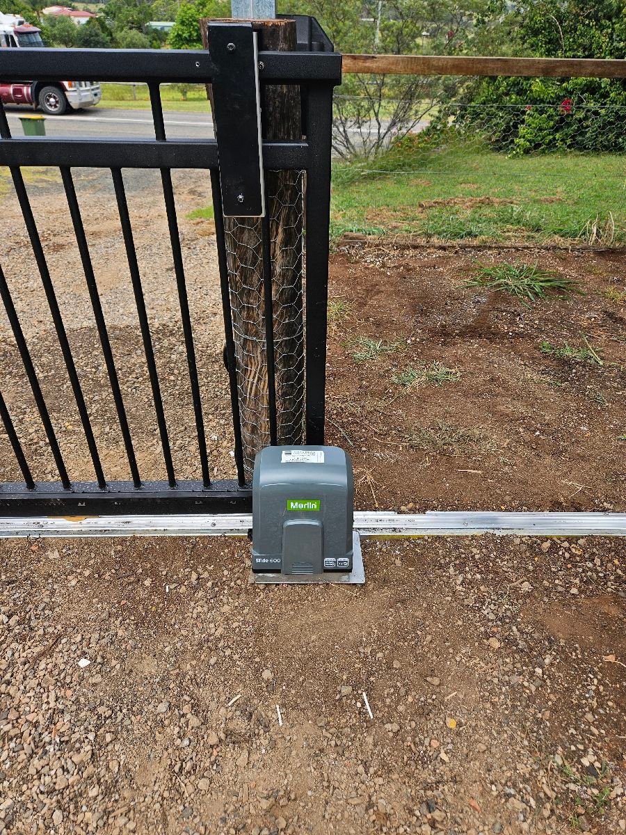 after Black Powder-coated Aluminium Sliding Gate – Swing Gate + Motor, Gowrie Junction