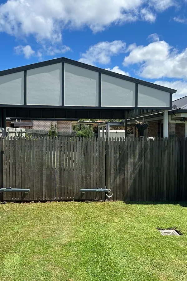 after Wood-look Timber Motor – Motorise Existing Gates, Middle Ridge