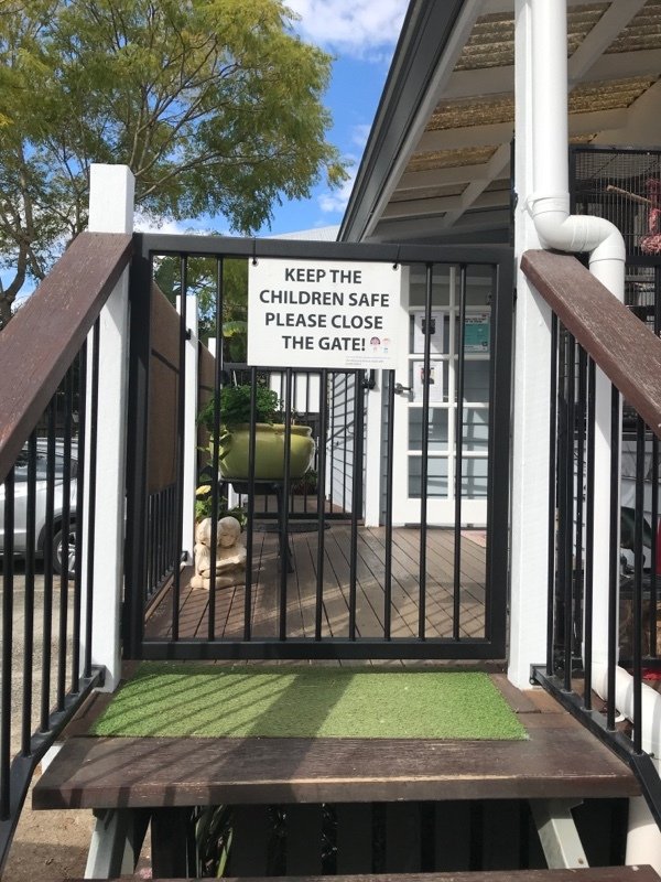 after Black Powder-coated Steel Swing Gate – Gates to Deck, East Toowoomba