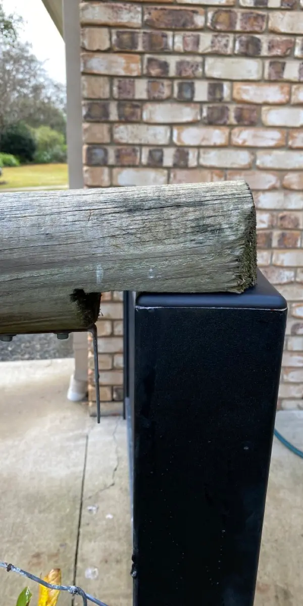 after Black Powder-coated Steel Swing Gate – Posts, Cotswold Hills