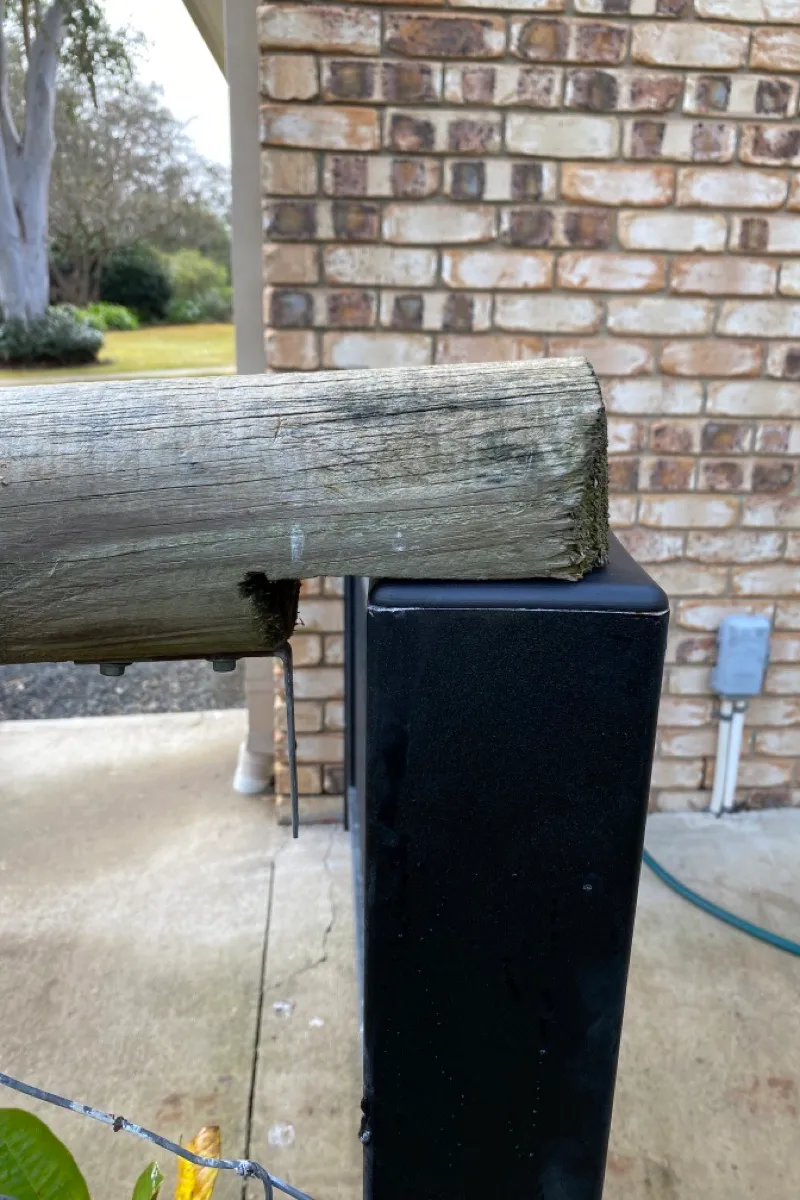 after Black Powder-coated Steel Swing Gate – Posts, Cotswold Hills