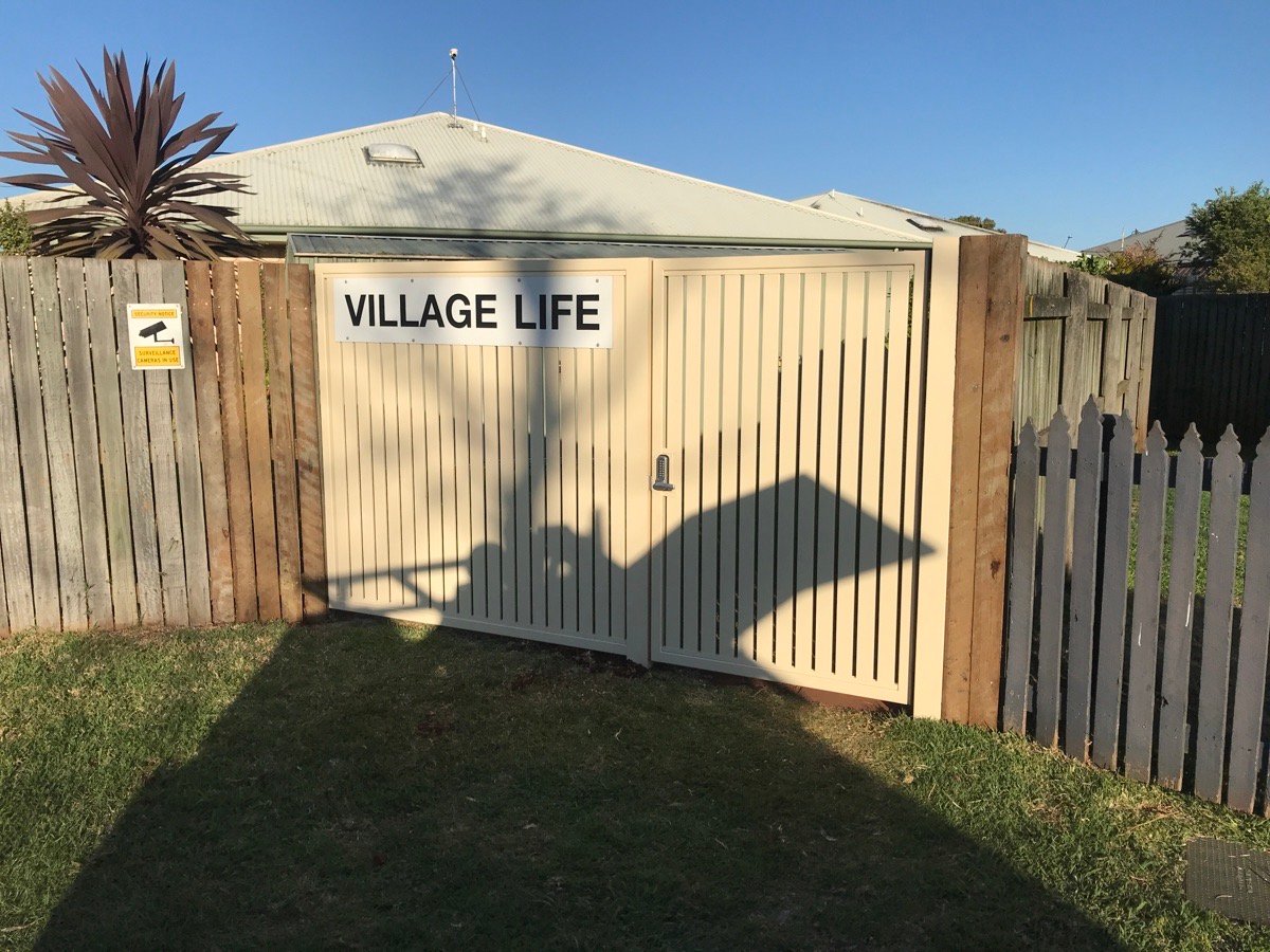 after Cream Powder-coated Aluminium Swing Gate – Gate + Infill, Harristown