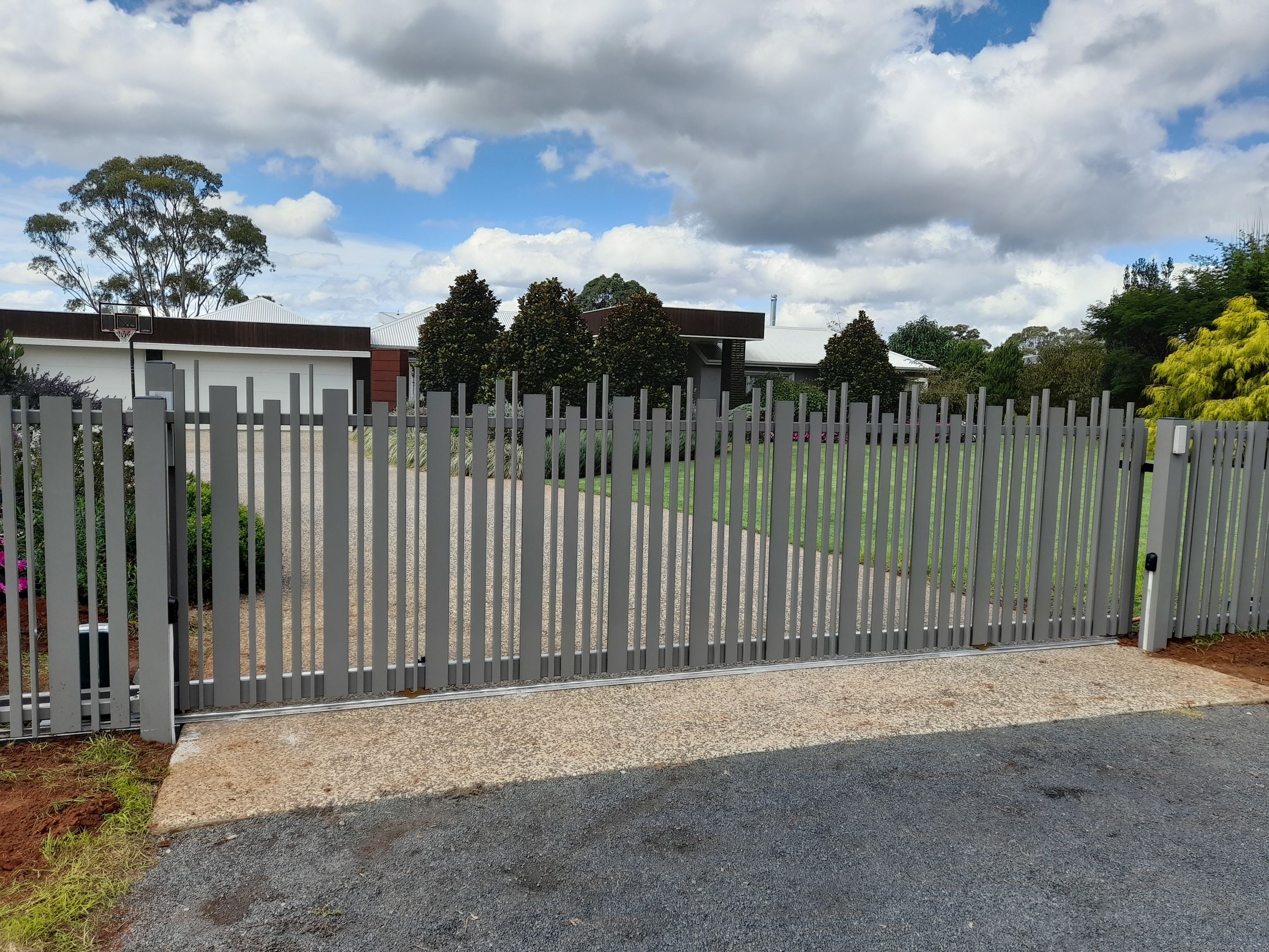 after Wallaby Powder-coated Aluminium Sliding Gate – Aluminium Sliding Gate, Cabarlah