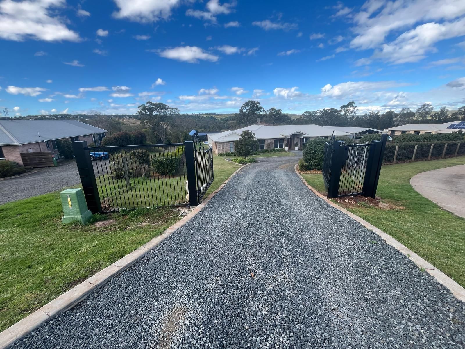 after Black Wrought Iron Swing Gate – Service Job - Posts, Gowrie Junction