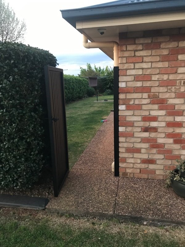 after Black Powder-coated Steel Swing Gate – Personal Access Gate, Rangeville