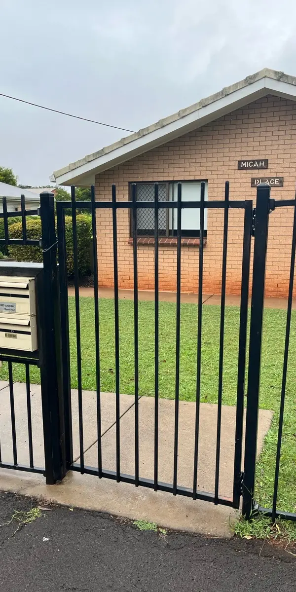 after Black Wrought Iron Swing Gate – PA Gate Closure, Toowoomba City