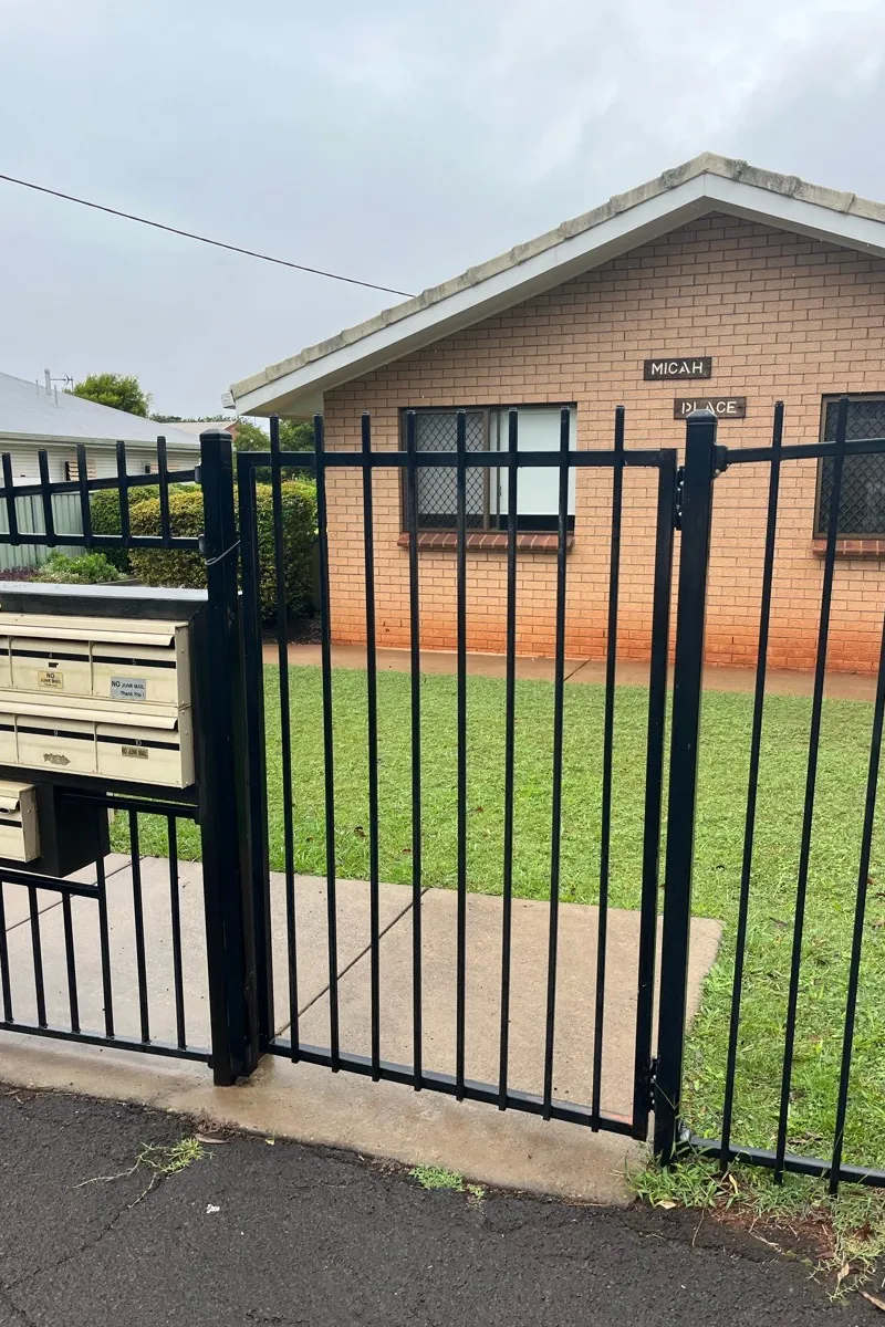 after Black Wrought Iron Swing Gate – PA Gate Closure, Toowoomba City