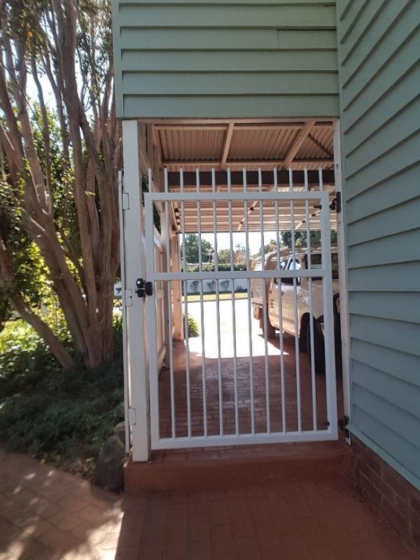 after Pro Texture White Powder-coated Aluminium Swing Gate – Gate (Bring different latches), East Toowoomba