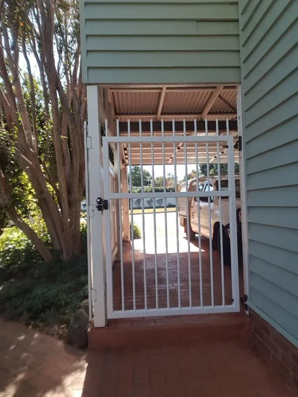 after Pro Texture White Powder-coated Aluminium Swing Gate – Gate (Bring different latches), East Toowoomba