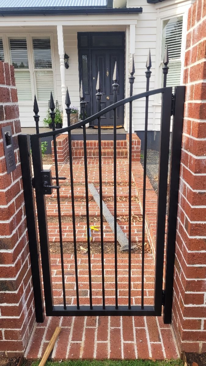 after Black Powder-coated Aluminium Swing Gate – Slide Gate + PA Gate + Motor, East Toowoomba