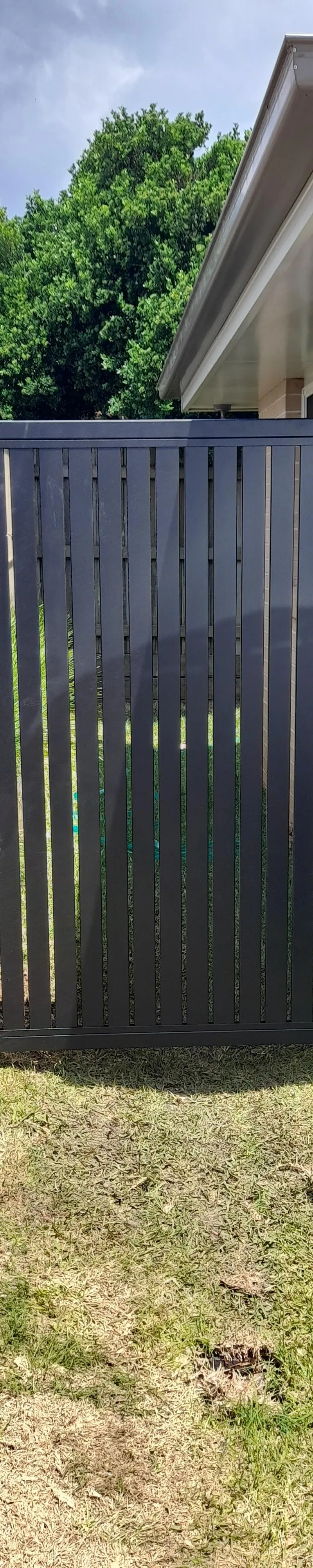 after Black Satin Black Powder-coated Aluminium Swing Gate – PA Gate, Wilsonton Heights
