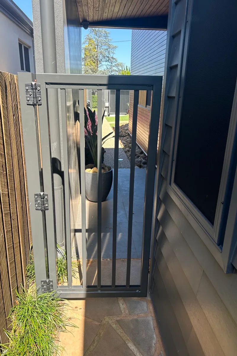 after Monument Powder-coated Aluminium Swing Gate – Small PA Gate, Mount Lofty