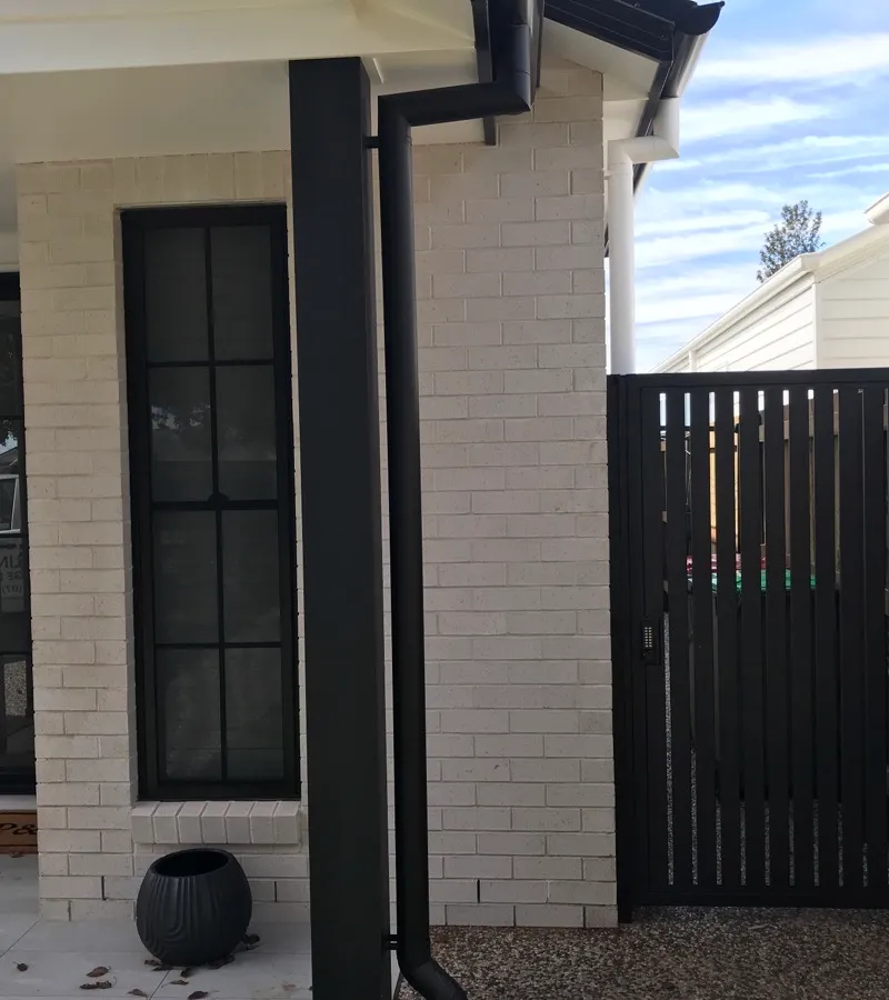 after Black Powder-coated Steel Swing Gate – PA Gate, Centenary Heights