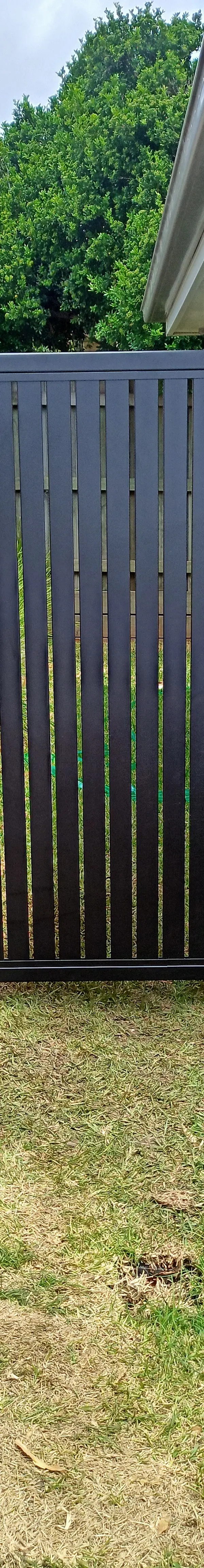 after Black Satin Black Powder-coated Aluminium Swing Gate – PA Gate, Wilsonton Heights