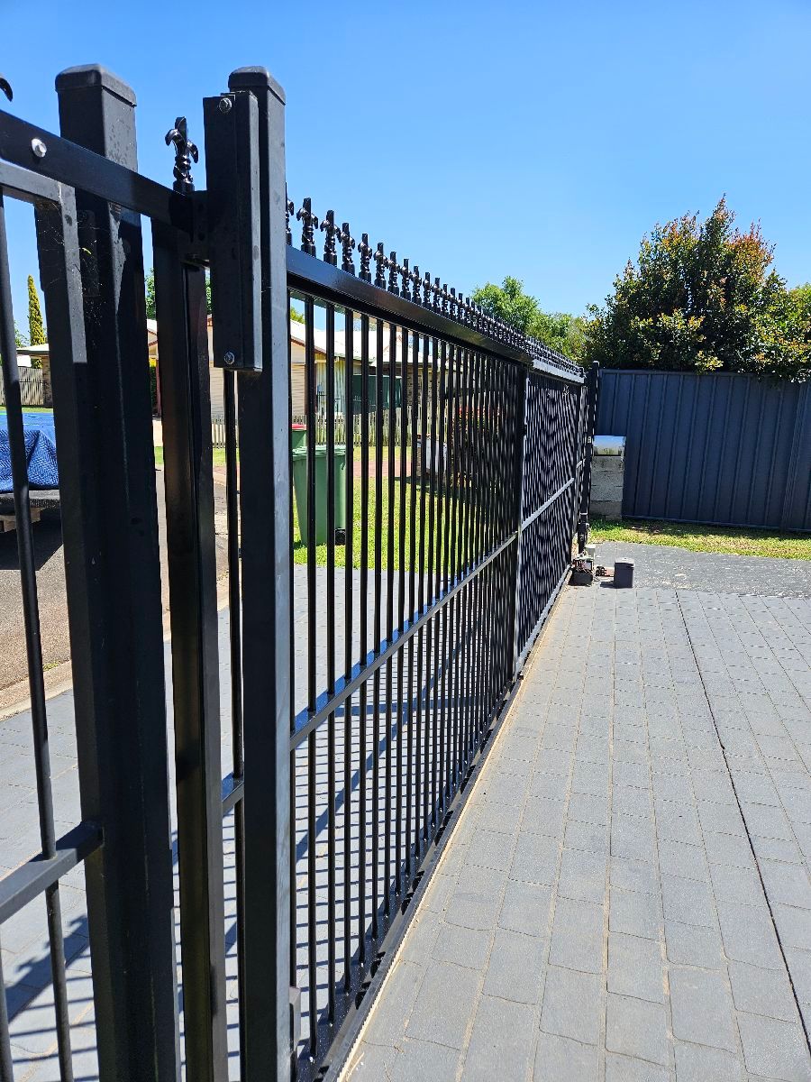 after Black Powder-coated Aluminium Sliding Gate – Gate Repairs, Kearneys Spring
