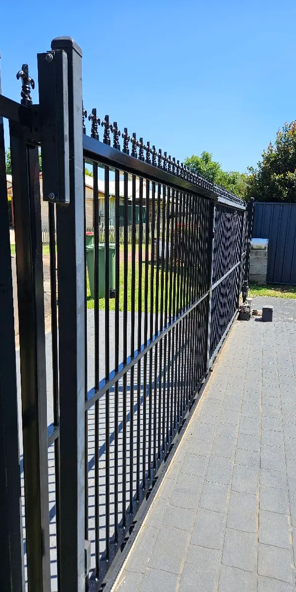 after Black Powder-coated Aluminium Sliding Gate – Gate Repairs, Kearneys Spring