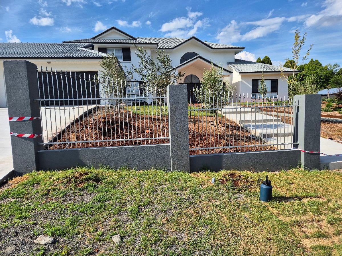 after Black Powder-coated Aluminium Custom Door – Gates + Fencing, Middle Ridge