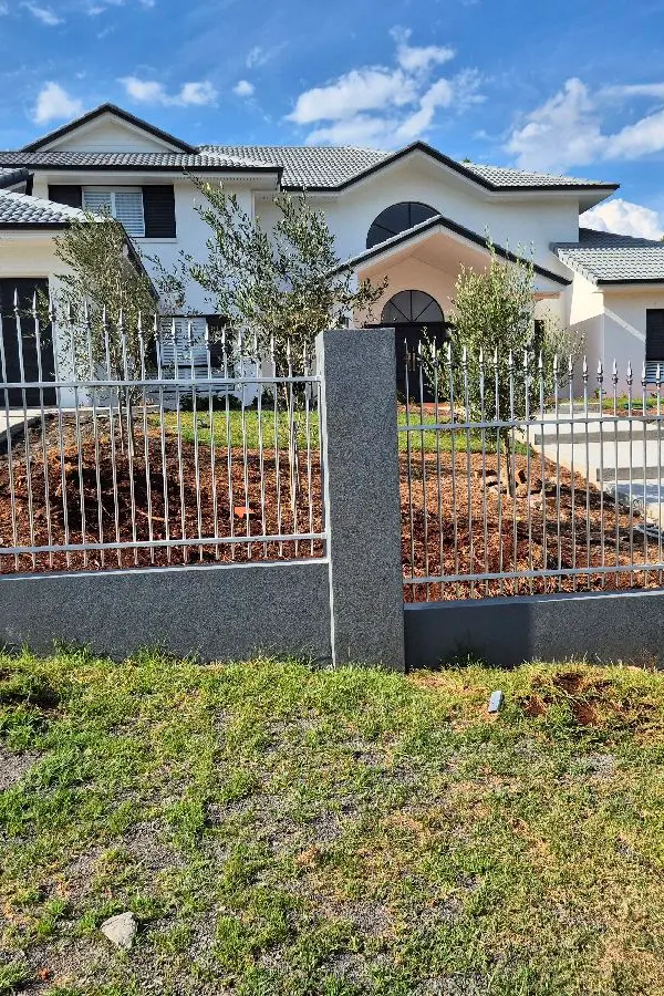 after Black Powder-coated Aluminium Custom Door – Gates + Fencing, Middle Ridge