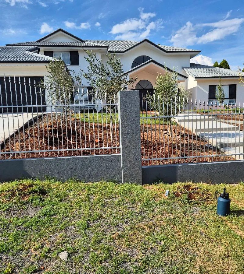 after Black Powder-coated Aluminium Custom Door – Gates + Fencing, Middle Ridge