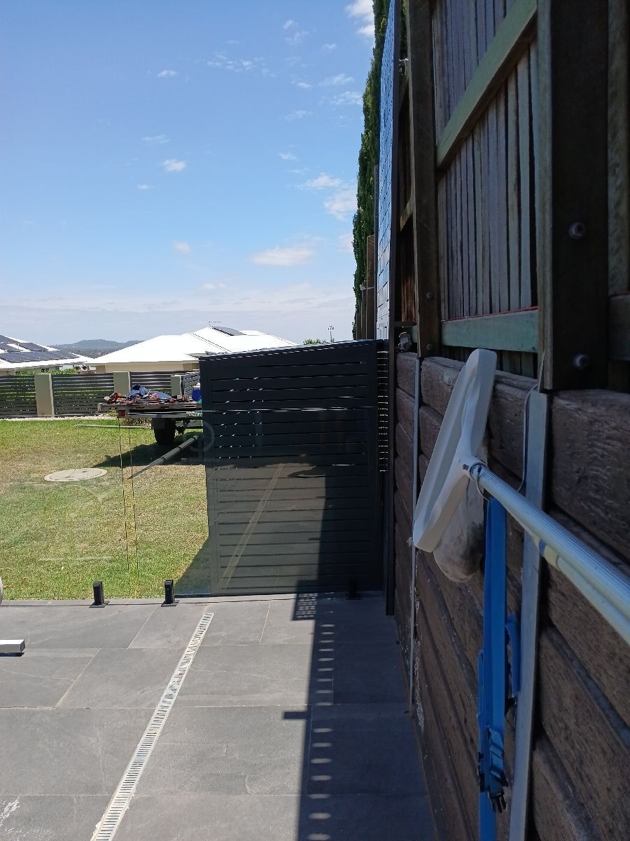 after Black Powder-coated Aluminium Custom Door – Pool Pump Cover, Highfields