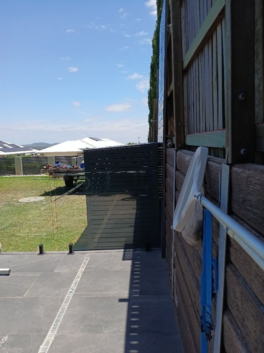 after Black Powder-coated Aluminium Custom Door – Pool Pump Cover, Highfields