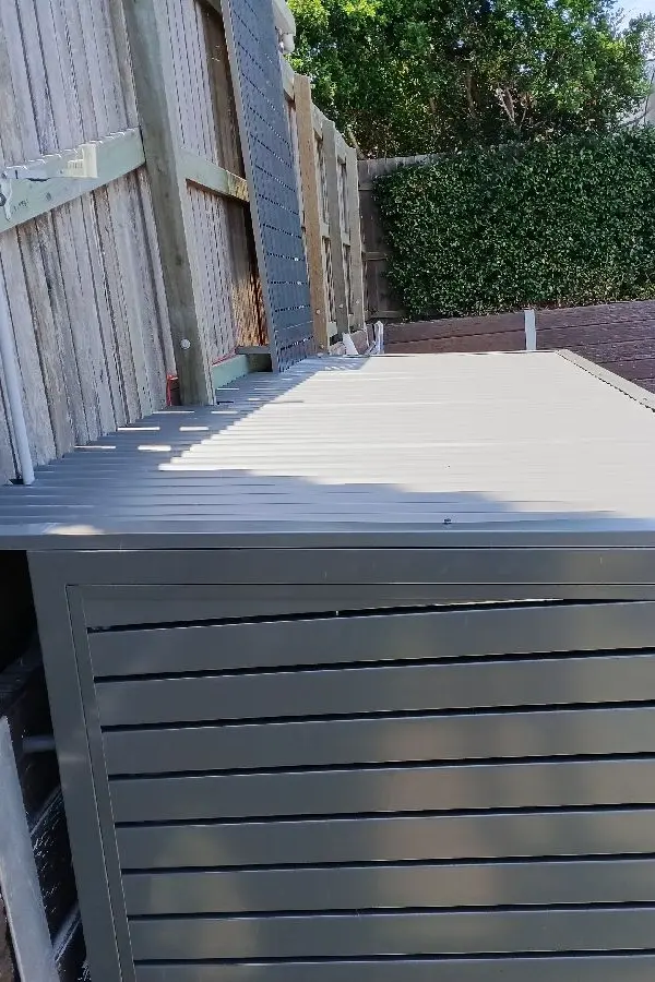 after Black Powder-coated Aluminium Custom Door – Pool Pump Cover, Highfields