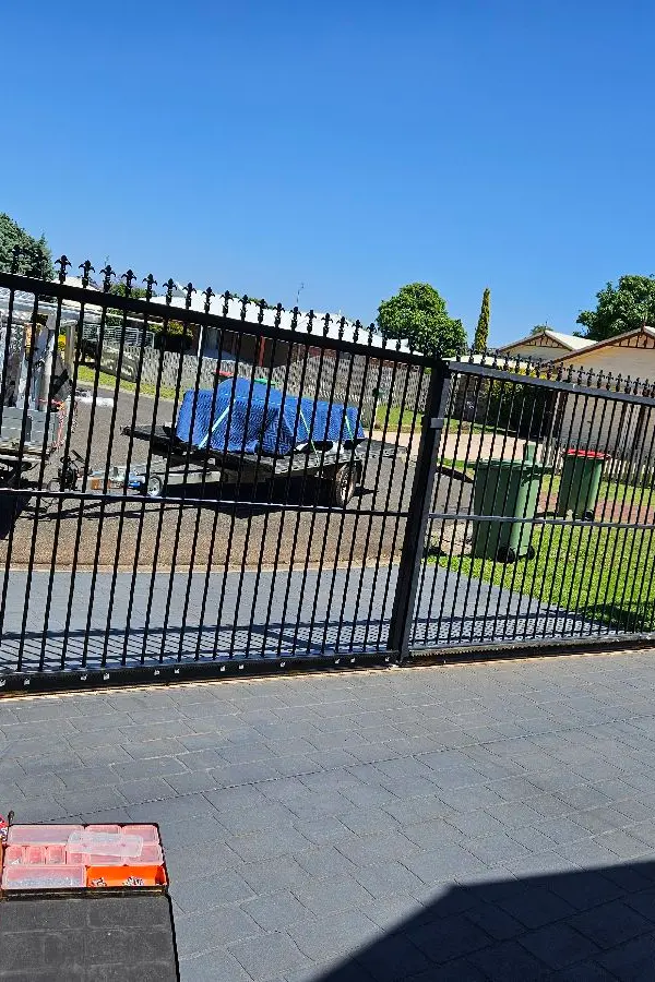 in progress Black Powder-coated Aluminium Sliding Gate – Gate Repairs, Kearneys Spring
