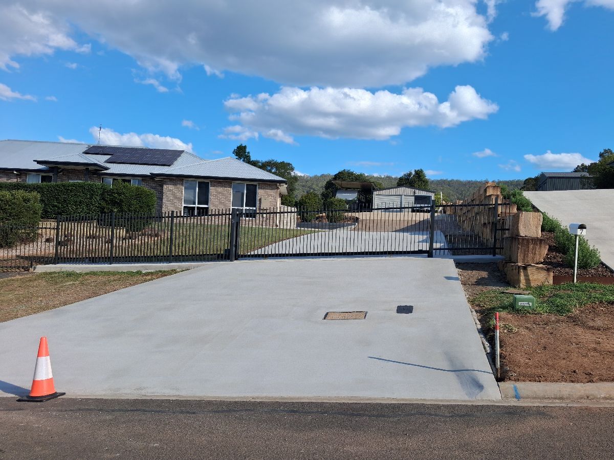 after Black Powder-coated Aluminium Sliding Gate – Slide Gate + Motor, Withcott