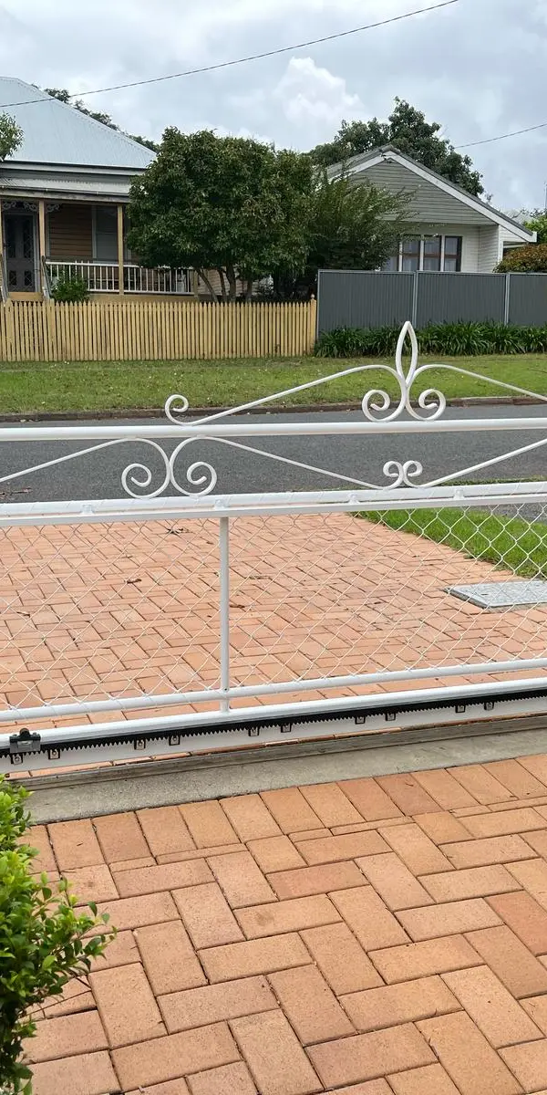 after White Powder-coated Aluminium Sliding Gate – GATE REPLACEMENT, Mount Lofty
