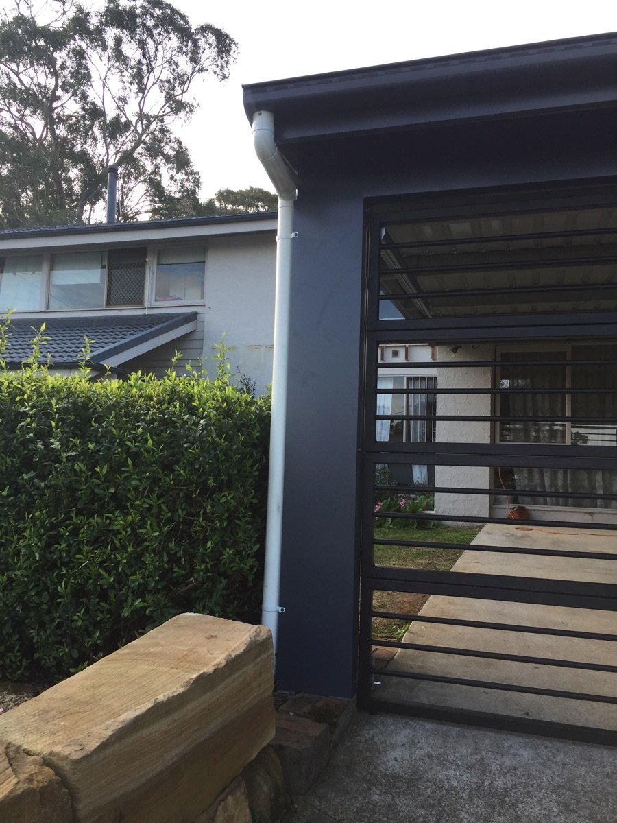after Black Powder-coated Aluminium Swing Gate – Bar Grille (Carport - 2520x5870 + Merlin Elite Motor), Prince Henry Heights