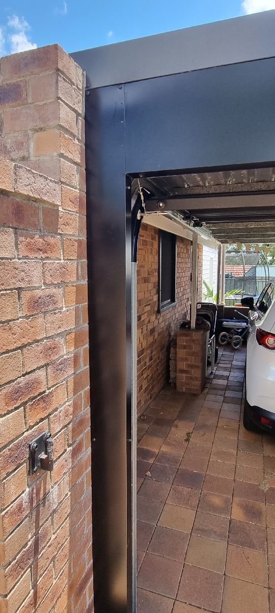 after Black Powder-coated Aluminium Custom Door – Bar Grille, South Toowoomba