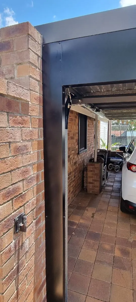 after Black Powder-coated Aluminium Custom Door – Bar Grille, South Toowoomba